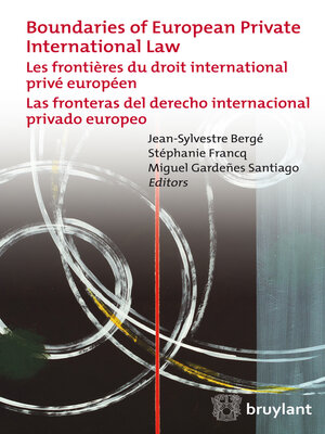 cover image of Boundaries of European Private International Law